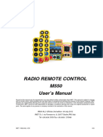 Radio Remote Control M550 User's Manual: Imet - M550 All1-En 1/53