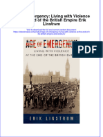 Age of Emergency Living With Violence at The End of The British Empire Erik Linstrum Full Chapter PDF