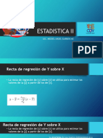 Estadistica II - Parcial 1 Recta de Regresion de y Sobre X