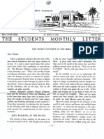 The Students Monthly Letter January 1938