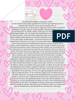 Documento A4 Carta de San Valentín en Blanco para Escribir Ilustrada Rosa