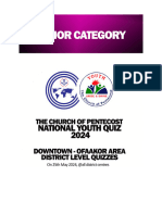 2024 District Level Junior Category Youth Quiz - Cop Dtoa