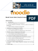 Moodle Teacher Guide: Using The Assignment Tool: Document Version: 1.5 Revision Date: 20.01.2010