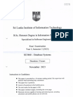 SE3060 - Database Systems