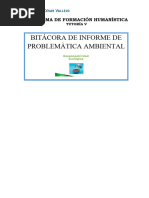 Bitácora de Estudio de Problemática. Tutoría V