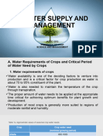 Water Supply & Management