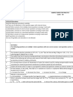 Sample Paper Class Xii Term 1 Chemistry (2023-2024)