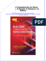 (Download PDF) NLN Core Competencies For Nurse Educators A Decade of Influence 1St Edition Full Chapter PDF