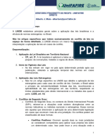 AULA 2 - Conflitos de Lei No Espaço e Elementos de Conexão