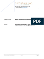 Method Statement For Testing of Busduct