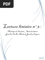 Lecture Linéaire N°3 - Monologue de Suzanne Sur Les Lettres de Louis - Juste La Fin Du Monde - Jean Luc LAGARCE - Copie