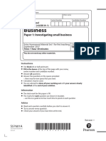 GCSE Business Specimen 1 Paper 1 Question Paper