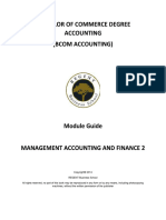 BCOM - ACC Management Accounting and Finance 2