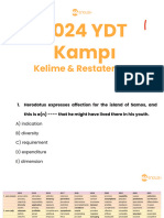 ST 2024 YDT Kampı Kelime