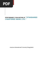 "Standared Chartered Bank LTD.": Performance Evaluation of