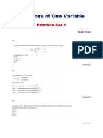 Functions of One Variale Practice Set - IIT JAM 2024