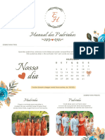 Documento A4 Manual Dos Padrinhos Floral Aquarela Laranja e Verde