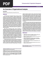 An Overview of Organizational Analysis