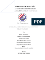 Universidad Peruana Unión: Facultad de Ciencias Empresariales Escuela Profesional de Contabilidad y Gestión Tributaria