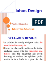 Syllabus Design