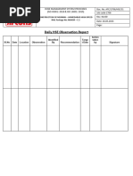 Daily HSE Observation Report