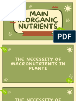 3.1 Main Inorganic Nutrients