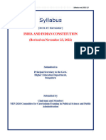 Syllabus: India and Indian Constitution (Revised On November 23, 2022)