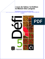 Ebook PDF of Défi 5 (C1) Livre de L'Élève 1St Edition Éditions Maison Des Langues Full Chapter