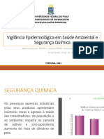 Vigilência Epidemiológica em Saúde Ambiental e Segurança Química