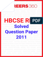 HBCSE RMO Solved Question Paper 2011