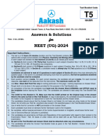 Answers and Solutions NEET 2024 Code T5 FINAL