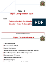 Topic 2 - Vapor Compression and Air, Refrigeration Cycles