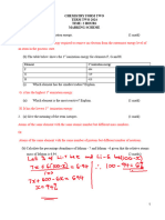 Form 2 - Chemistry - Marking Scheme