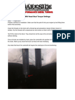 BMW Head Stud Torque Settings