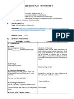 Detailed Lesson Plan Myra (Math 18)