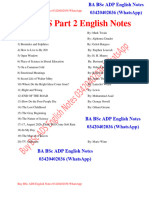 BSC English Chapters Notes Questions Answers