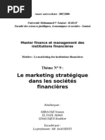 Le Marketing Stratégique Dans Les Sociétés Financières