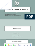 Hidrogênio e Hidretos