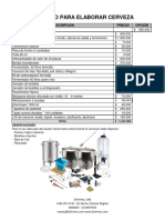 Equipo de Lujo para Elaborar Cerveza