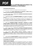 El Modelo de La Contabilidad Ecológica y El Desarrollo Sostenible