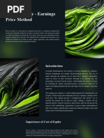 Cost of Equity Earnings Price Method
