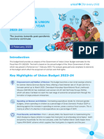 Analysis of The Union Budget, Fiscal Year 2023-24