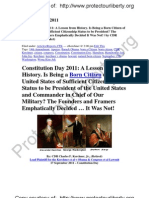 Is Being A 'Born Citizen' of The United States of Sufficient Citizenship Status To Be President? Founders/Framers Said No!