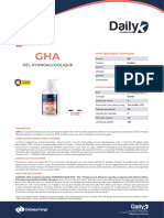 GHA Gel Hydroalcoolique 500ml Fiche Technique