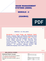 DBMS Module 2 by Sandhyarani