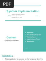 Lec 12 - System Implementation