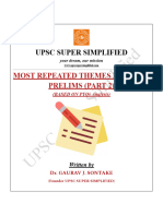 MOST REPEATED THEMES FOR UPSC PRELIMS PART 2 BASED ON PYQs