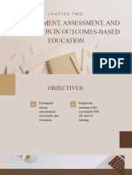 Chapter Two (Measurement, Assessment and Evaluation in Obe)