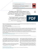 Paraplegia After Open Surgical Repair Versus Thora