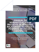 Manual de Normatizacao de Projeto de Pesquisa Relatorio Tecnico e Posteres Tecnicos e Cientificos